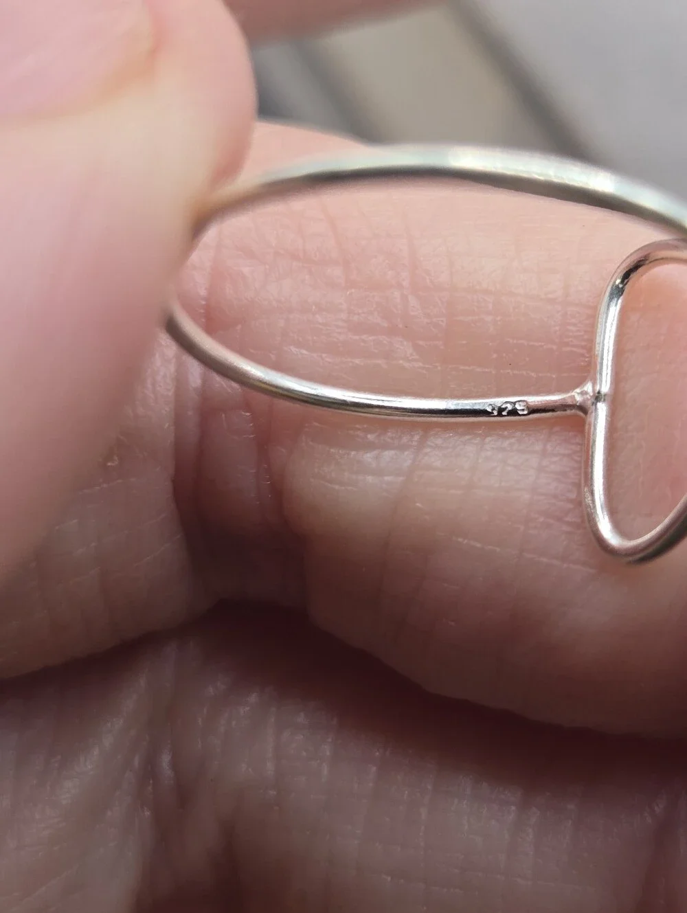 Sterling Silver Ring Wire Triangle Outline Size 6 Fairy Boho Dainty Delicate 925